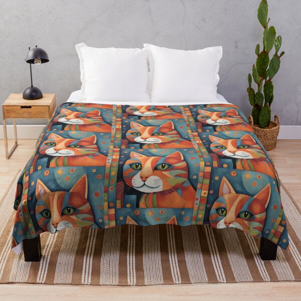 Item preview, Naive Style Cat Illustration: Compassionate Orange Feline | Cat Art designed and sold by UnhingedBird.