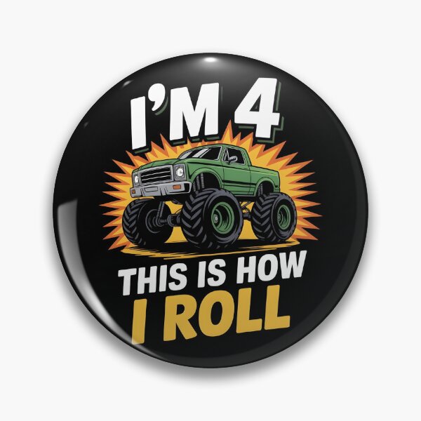 Item preview, 4 Year Old Monster Truck 4th Birthday boy designed and sold by BLZART.