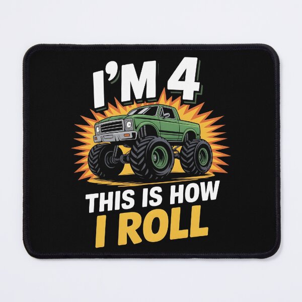 Item preview, 4 Year Old Monster Truck 4th Birthday boy designed and sold by BLZART.