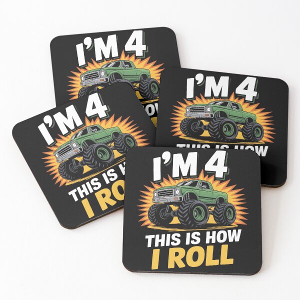 Item preview, 4 Year Old Monster Truck 4th Birthday boy designed and sold by BLZART.
