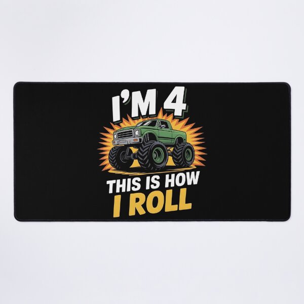 Item preview, 4 Year Old Monster Truck 4th Birthday boy designed and sold by BLZART.