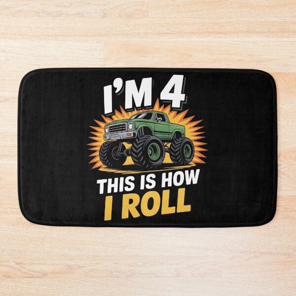 Item preview, 4 Year Old Monster Truck 4th Birthday boy designed and sold by BLZART.