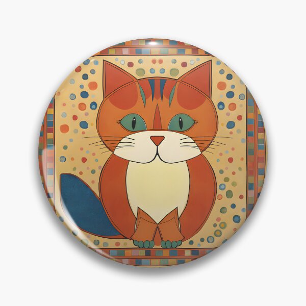 Item preview, Naive Style Cat Illustration: Concerned Orange Feline | Cat Art designed and sold by UnhingedBird.