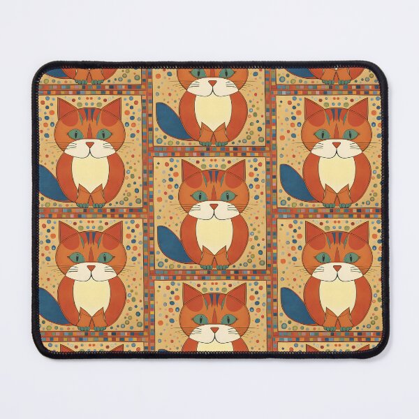 Item preview, Naive Style Cat Illustration: Concerned Orange Feline | Cat Art designed and sold by UnhingedBird.