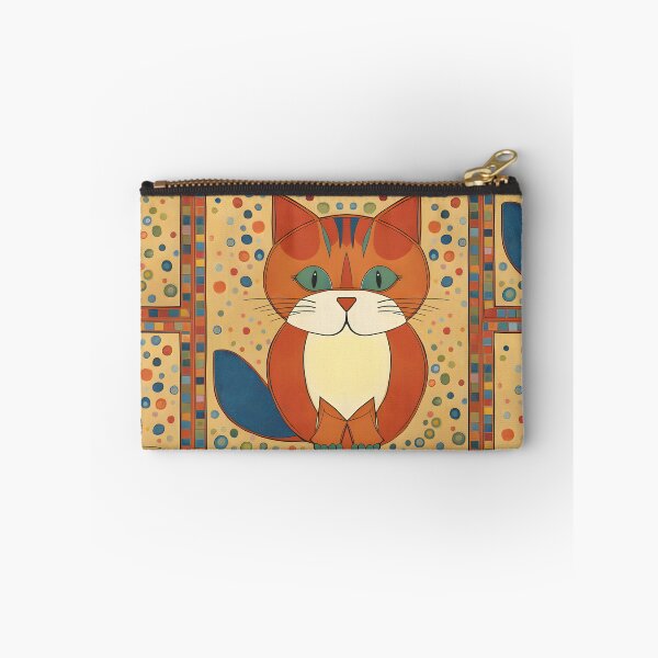 Item preview, Naive Style Cat Illustration: Concerned Orange Feline | Cat Art designed and sold by UnhingedBird.