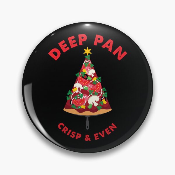 Item preview, Deep Pan Crisp & Even funny Pizza Christmas pun designed and sold by LovedayDesigns.