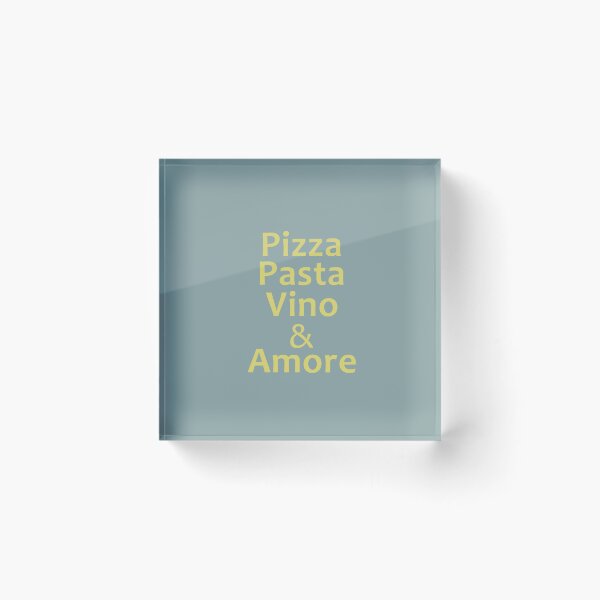 Item preview, Pizza Pasta Vino & Amore. Yellow Blue designed and sold by Julia Snaigala.