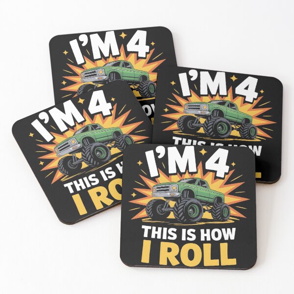 Item preview, 4 Year Old Monster Truck 4th Birthday boy designed and sold by BLZART.