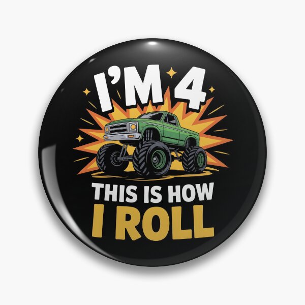 Item preview, 4 Year Old Monster Truck 4th Birthday boy designed and sold by BLZART.