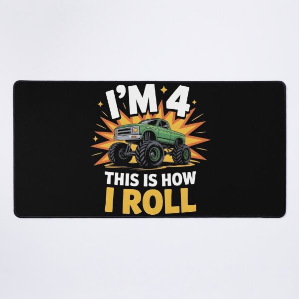 Item preview, 4 Year Old Monster Truck 4th Birthday boy designed and sold by BLZART.
