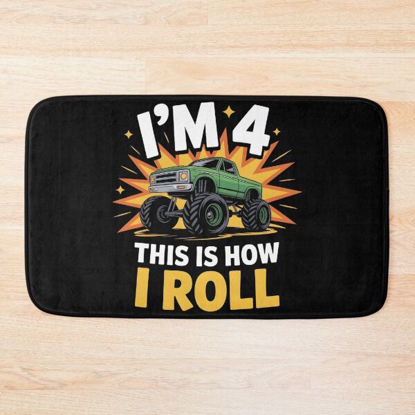 Item preview, 4 Year Old Monster Truck 4th Birthday boy designed and sold by BLZART.