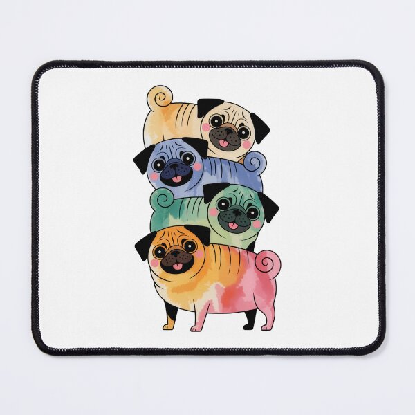 Item preview, Colorful Stack of Pugs designed and sold by jkrphoto.