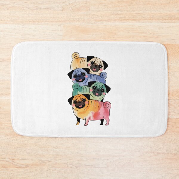 Item preview, Colorful Stack of Pugs designed and sold by jkrphoto.