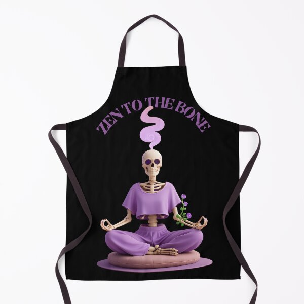 Item preview, Zen to the Bone Purple Skeleton Meditation Art – Spooky Yoga Vibe designed and sold by petpuppymania.