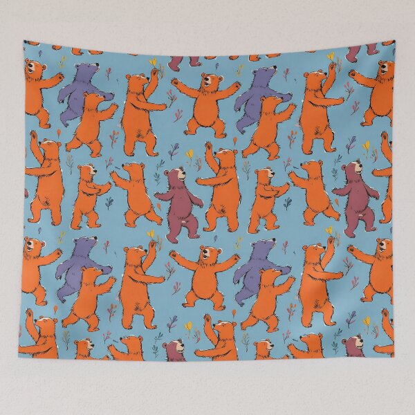 Item preview, Dancing Bears Pattern designed and sold by Dream Garden.