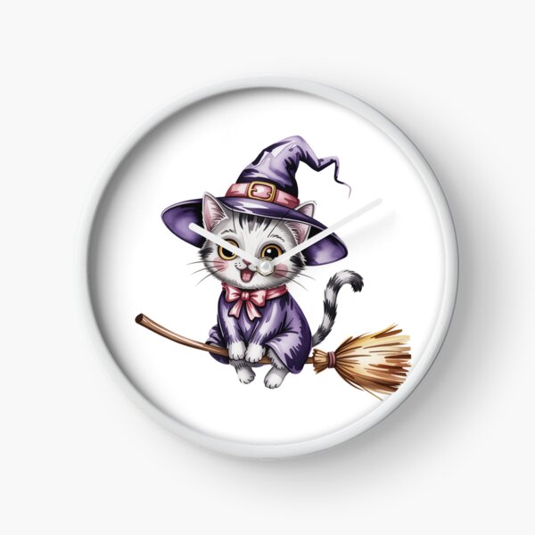 Item preview, Kitten Witch on Broomstick designed and sold by jkrphoto.