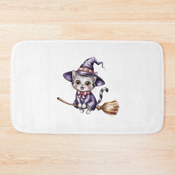 Item preview, Kitten Witch on Broomstick designed and sold by jkrphoto.