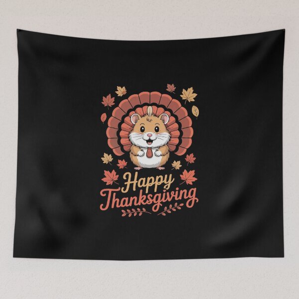 Item preview, Thanksgiving Hamster with Turkey Feathers designed and sold by jkrphoto.