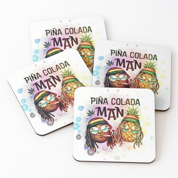Item preview, Piña Colada Man: Rasta Pineapple & Coconut Duo designed and sold by Hen-C-Art.