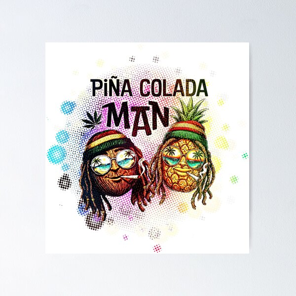 Item preview, Piña Colada Man: Rasta Pineapple & Coconut Duo designed and sold by Hen-C-Art.