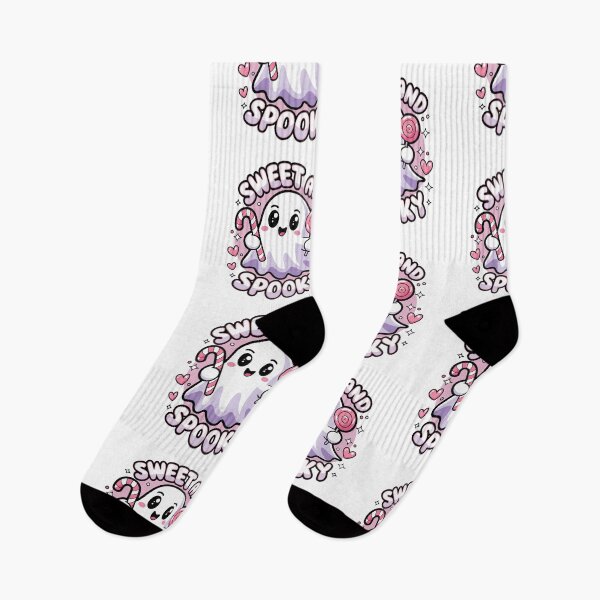 Item preview, Sweet and Spooky – Cute Ghost Candy Halloween Kawaii Design designed and sold by HAFIZ-DP.