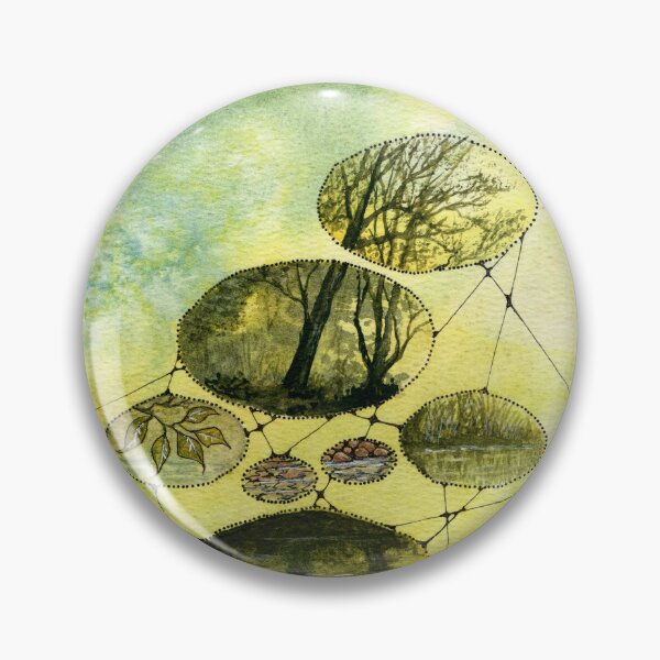 Item preview, Hanging By A Thread Green Yellow Abstract Artwork designed and sold by Tezoodle Art.