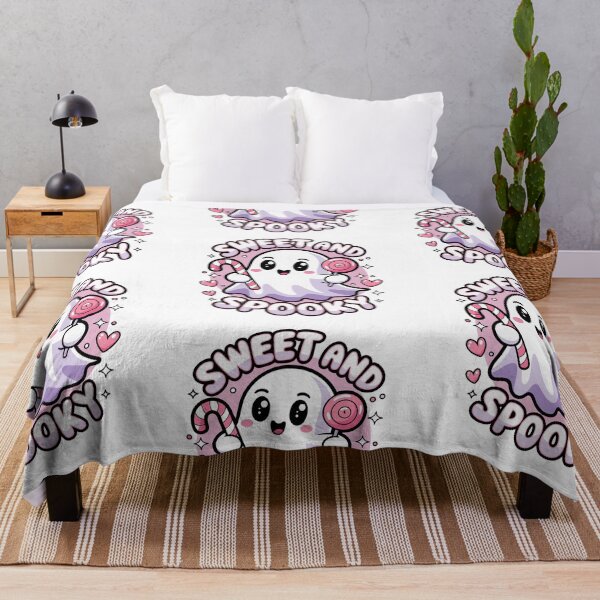 Item preview, Sweet and Spooky – Cute Ghost Candy Halloween Kawaii Design designed and sold by HAFIZ-DP.