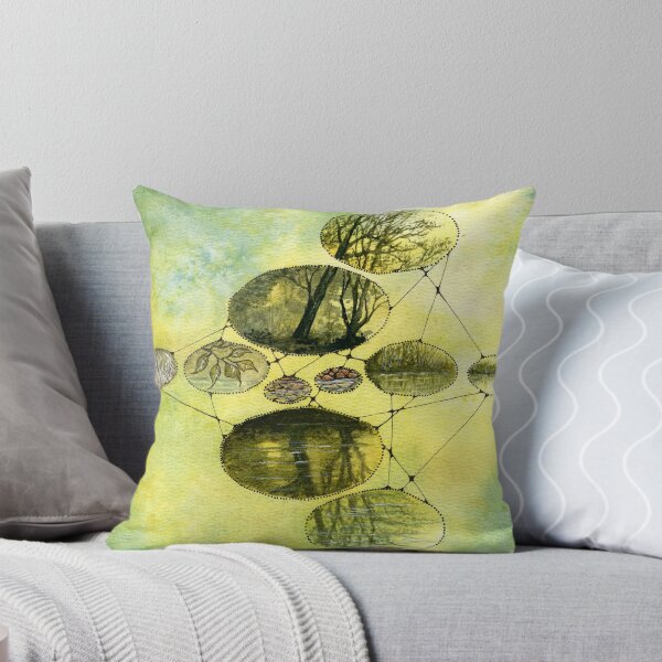 Item preview, Hanging By A Thread Green Yellow Abstract Artwork designed and sold by Tezoodle Art.