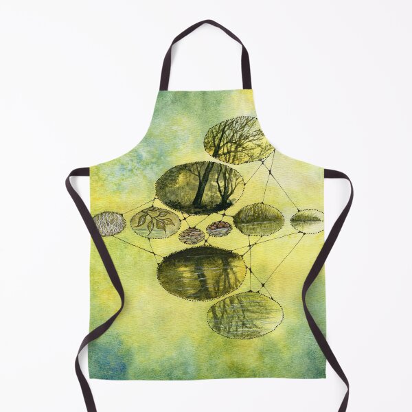 Item preview, Hanging By A Thread Green Yellow Abstract Artwork designed and sold by Tezoodle Art.