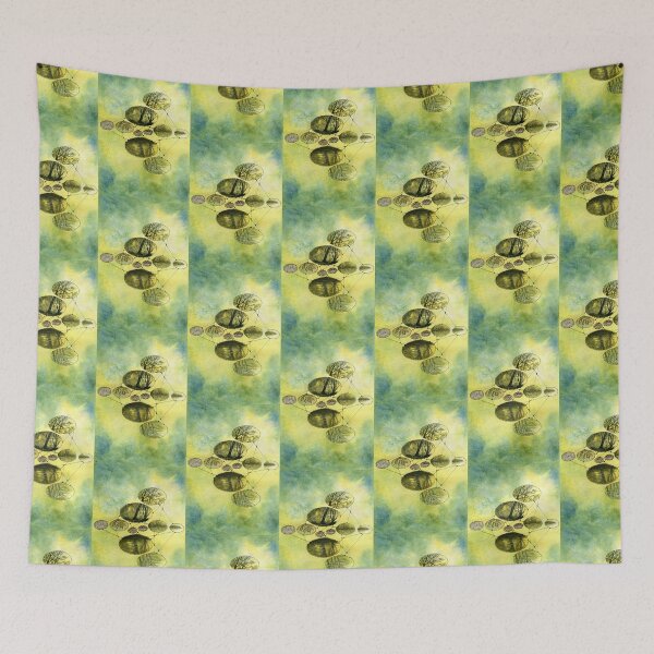 Item preview, Hanging By A Thread Green Yellow Abstract Artwork designed and sold by Tezoodle Art.