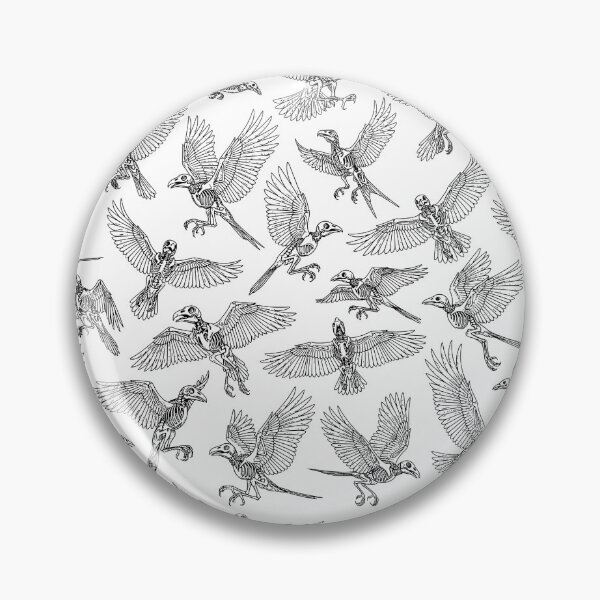 Item preview, Raven Crow Gothic Skeleton Flying Birds Halloween Pattern designed and sold by GrandeDuc.
