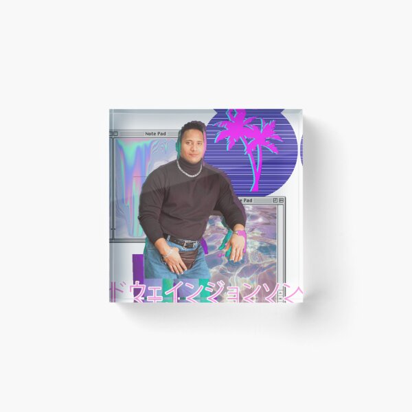 Item preview, Dwayne Johnson Vaporwave Retro 90s Design designed and sold by MatilKyla.