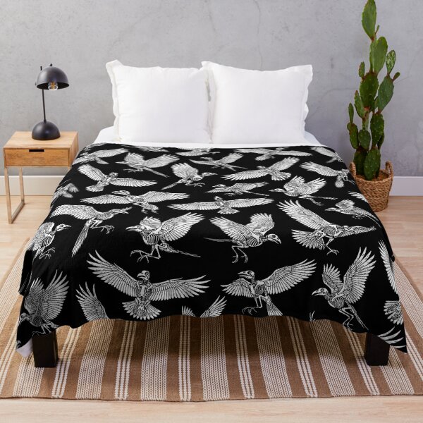 Item preview, Raven Crow Gothic Skeleton Flying Birds Halloween Pattern designed and sold by GrandeDuc.