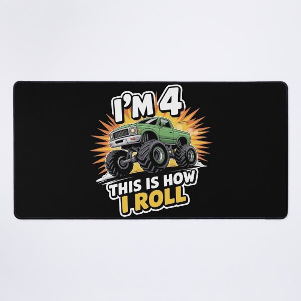 Item preview, 4 Year Old Monster Truck 4th Birthday boy designed and sold by BLZART.