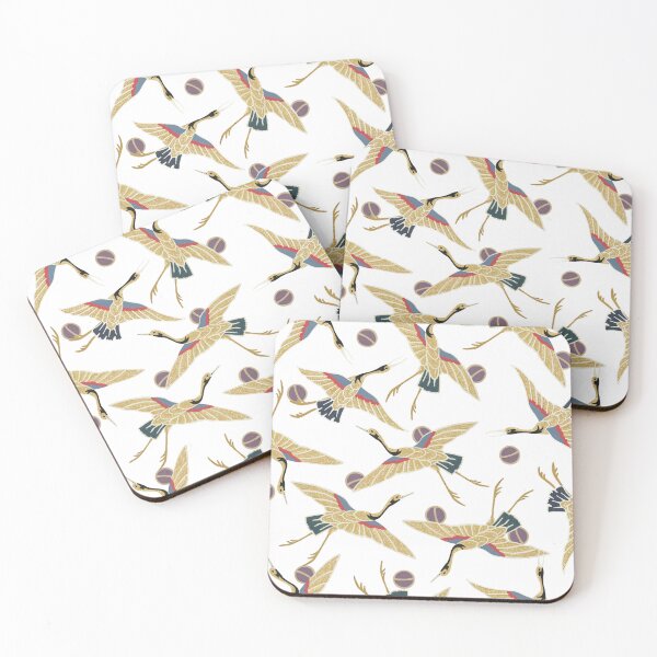 Item preview, Japanese Crane & Temari Pattern – Flying Cranes (Zuan Hyakushu) designed and sold by tokomoroJP.