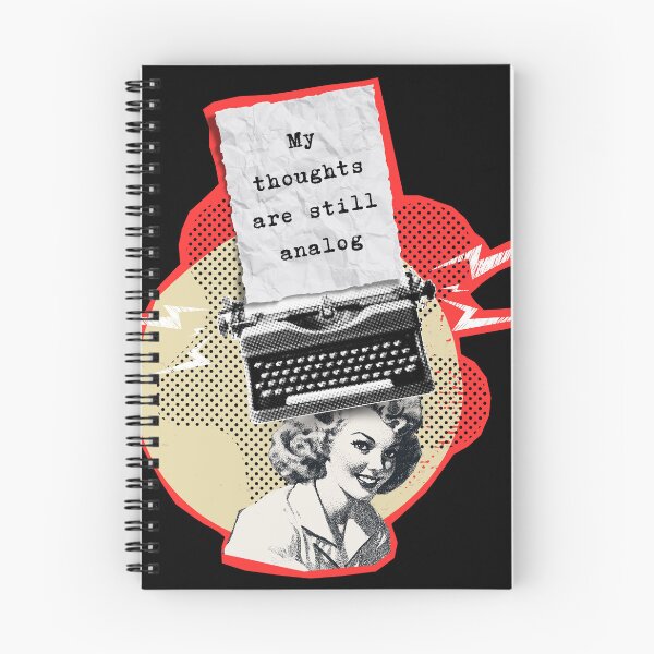 Item preview, My Thoughts Are Still Analog | Vintage Surreal Collage – Woman with Typewriter Head  designed and sold by GlauciaSouEu.
