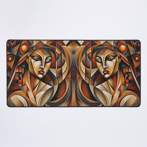 Item preview, Sad Lonely Woman: An Abstract Portrayal | Color Art | Abstract Art | Abstract Cubism designed and sold by UnhingedBird.
