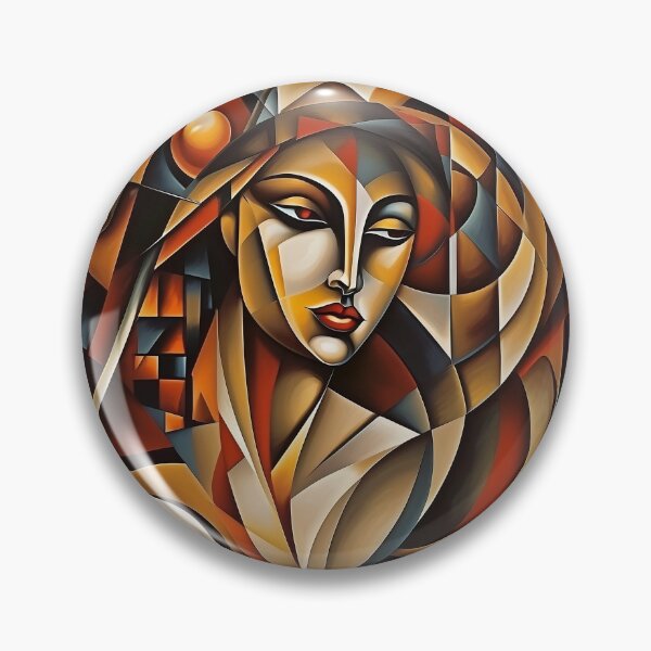 Item preview, Sad Lonely Woman: An Abstract Portrayal | Color Art | Abstract Art | Abstract Cubism designed and sold by UnhingedBird.