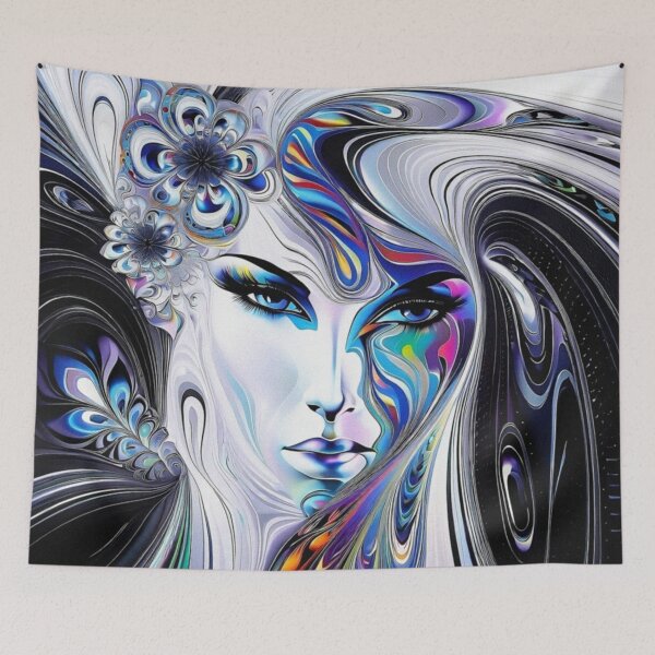 Item preview, The Feminine Power: Abstract Woman Portrayal | Color Art | Abstract Art designed and sold by UnhingedBird.