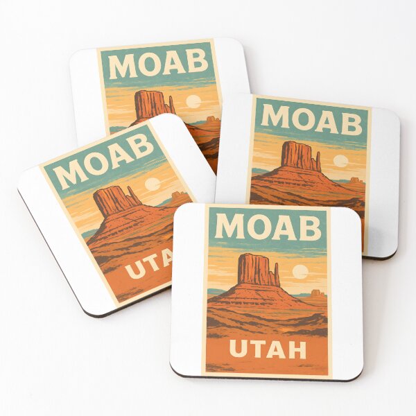 Item preview, Vintage Moab Utah Travel Poster - Arches National Park Desert Landscape Art designed and sold by LittleArij.