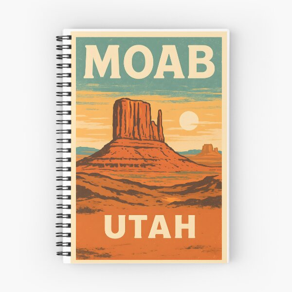 Item preview, Vintage Moab Utah Travel Poster - Arches National Park Desert Landscape Art designed and sold by LittleArij.