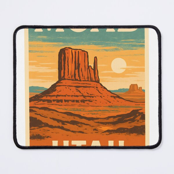 Item preview, Vintage Moab Utah Travel Poster - Arches National Park Desert Landscape Art designed and sold by LittleArij.