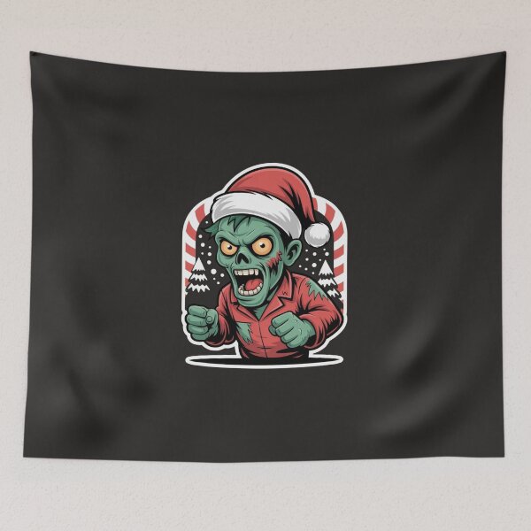 Item preview, Zombie Santa Mechanic Sticker – Funny Christmas Horror Design designed and sold by arceeddesign.