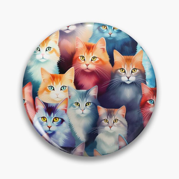 Item preview, Colorful Cat Pattern | Cat Art | Color Art designed and sold by UnhingedBird.