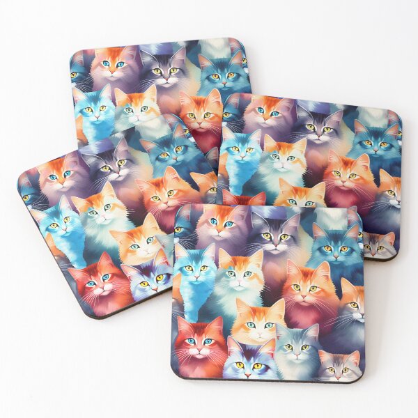 Item preview, Colorful Cat Pattern | Cat Art | Color Art designed and sold by UnhingedBird.
