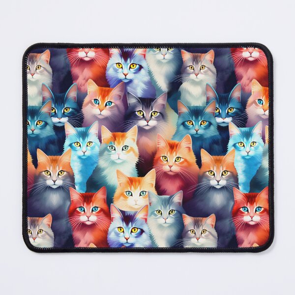 Item preview, Colorful Cat Pattern | Cat Art | Color Art designed and sold by UnhingedBird.