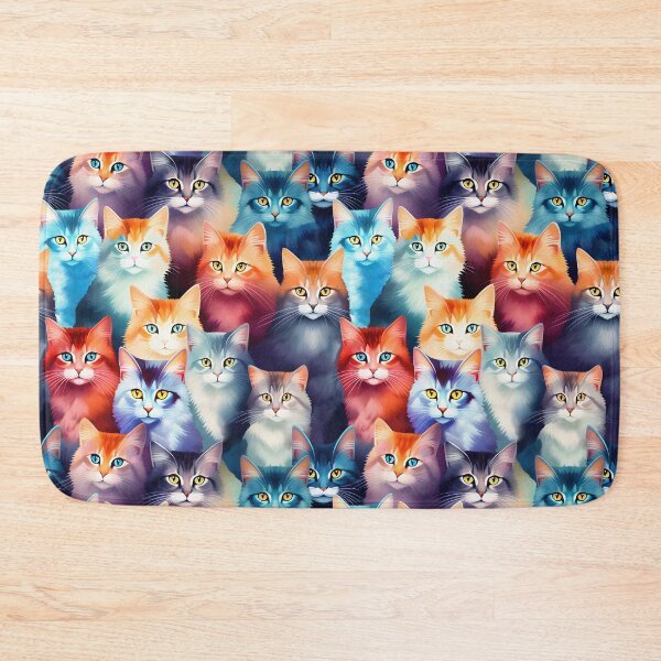 Item preview, Colorful Cat Pattern | Cat Art | Color Art designed and sold by UnhingedBird.