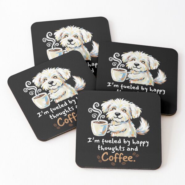 Item preview, Dog and Coffee Lover Gift – Positive Morning Vibes Design designed and sold by Jackie2024.