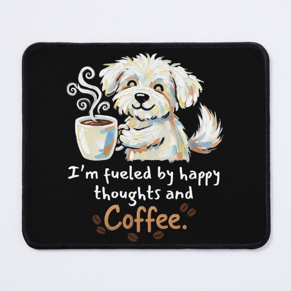 Item preview, Dog and Coffee Lover Gift – Positive Morning Vibes Design designed and sold by Jackie2024.