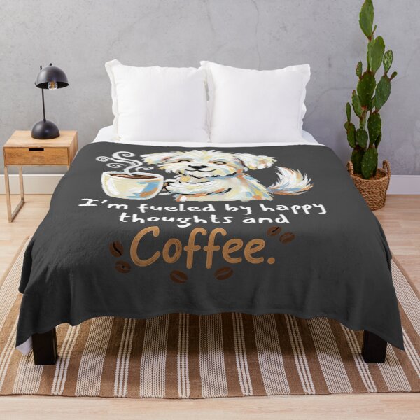 Item preview, Dog and Coffee Lover Gift – Positive Morning Vibes Design designed and sold by Jackie2024.